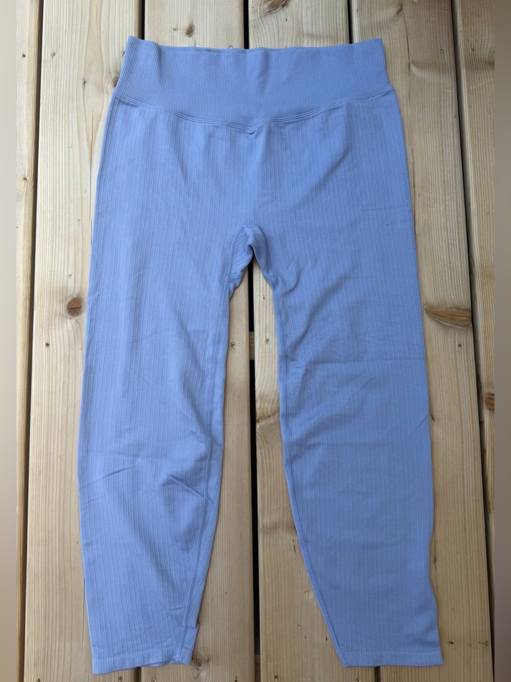 PINK Victoria’s Secret Ribbed High Rise Blue Leggings